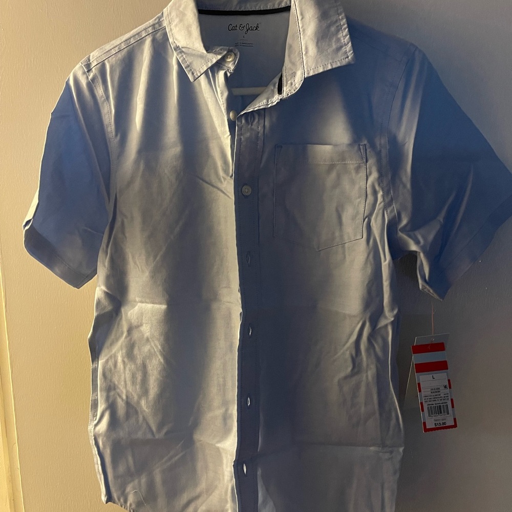 Cat & Jack Blue Casual Button Down Shirt